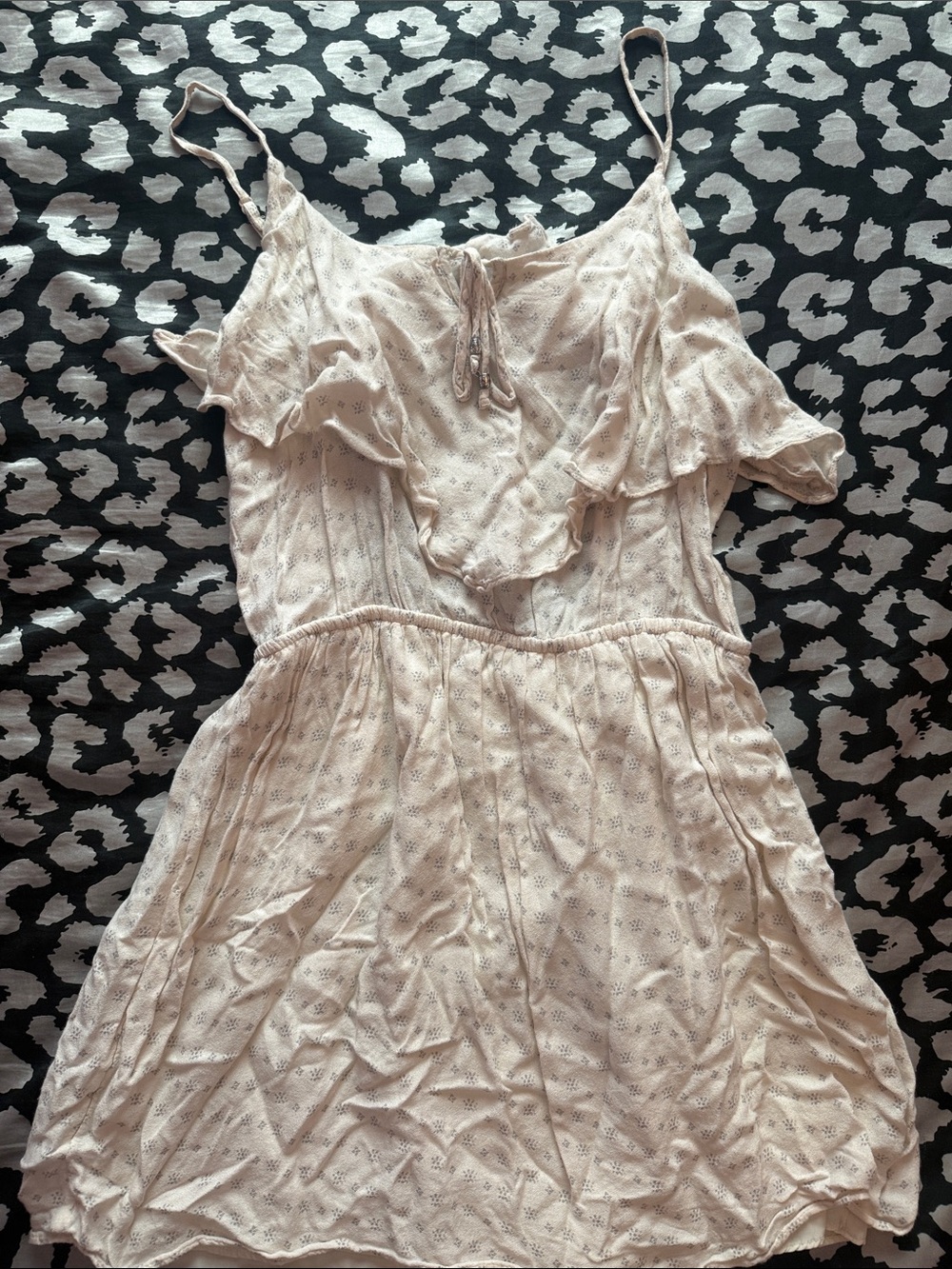 American Eagle Outfitters Blush Pink Ruffle Mini Dress
